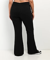 True Religion Virgin Mary Black Mid Rise Bootcut Sweatpants