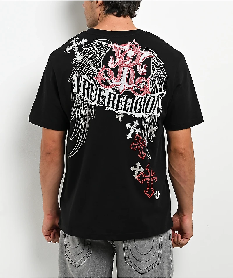 True Religion Winged Cross Black T-Shirt