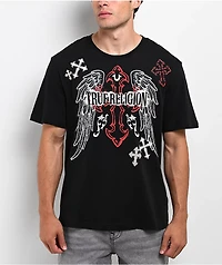 True Religion Winged Cross Black T-Shirt