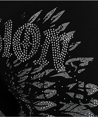 True Religion Winged Crystal Black Baggy Sweatpants