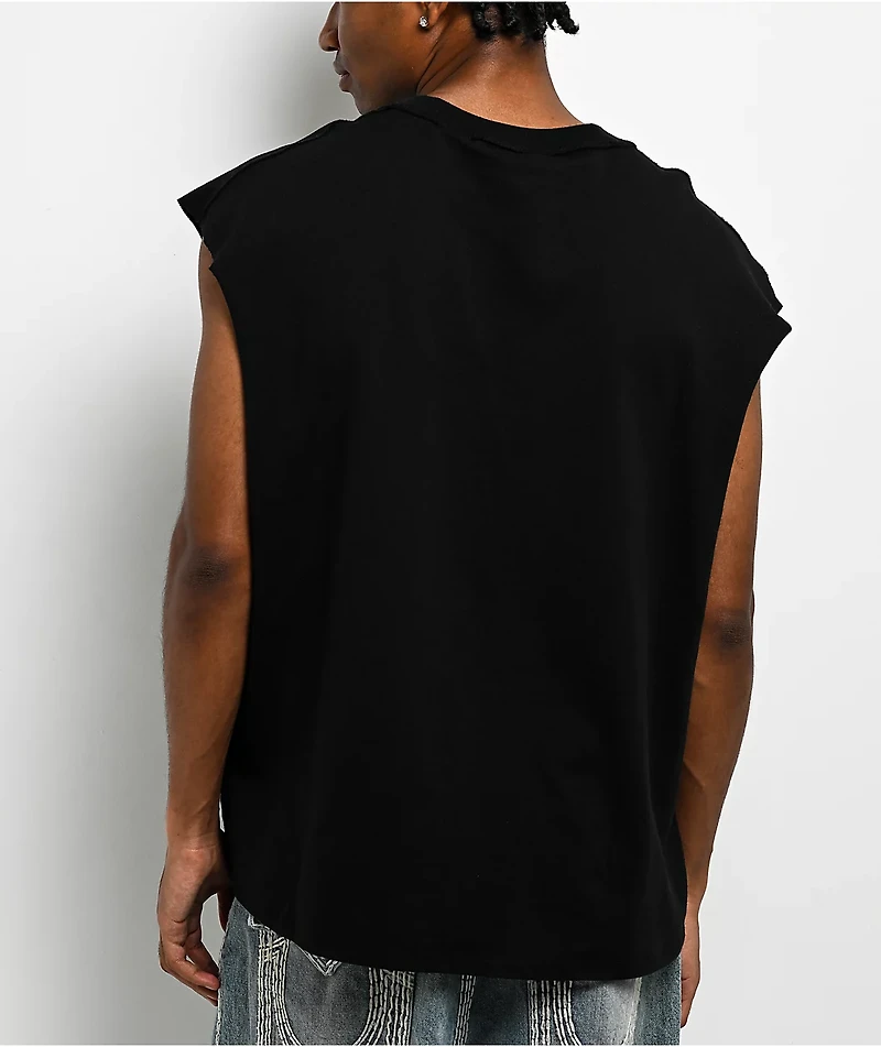 True Religion World Tour Black Tank Top