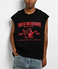 True Religion World Tour Black Tank Top