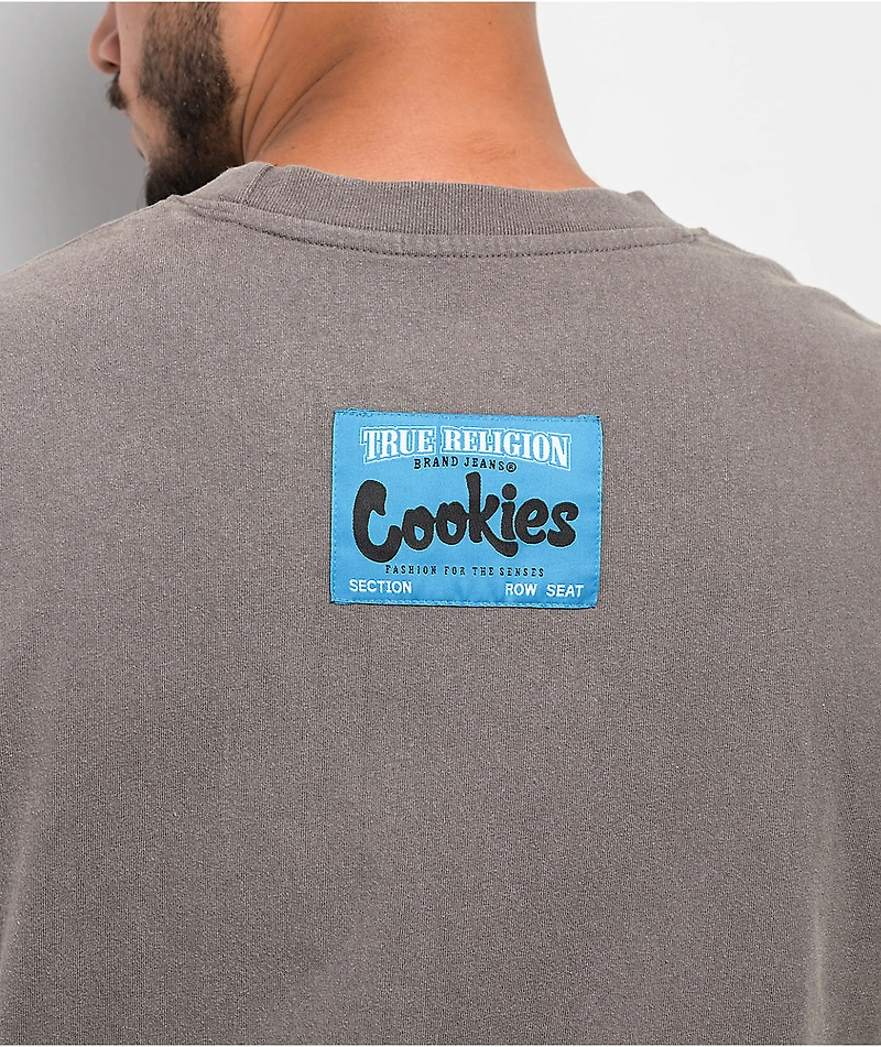 True Religion x Cookies Archs Washed Grey T-Shirt