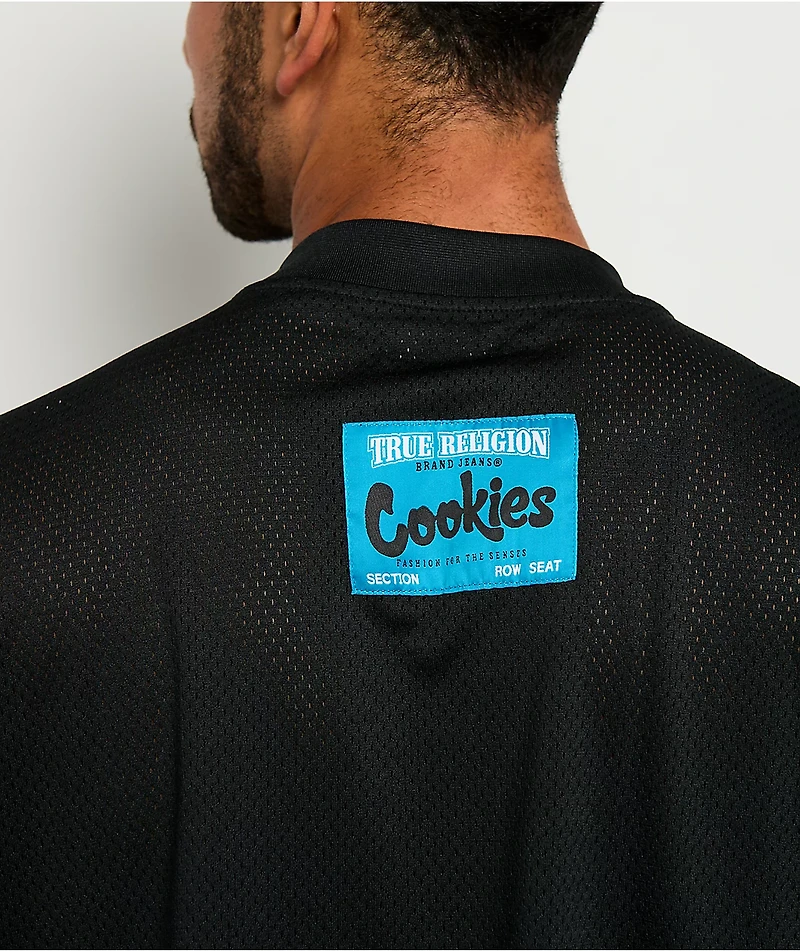 True Religion x Cookies Heavy Mesh Black Football Jersey