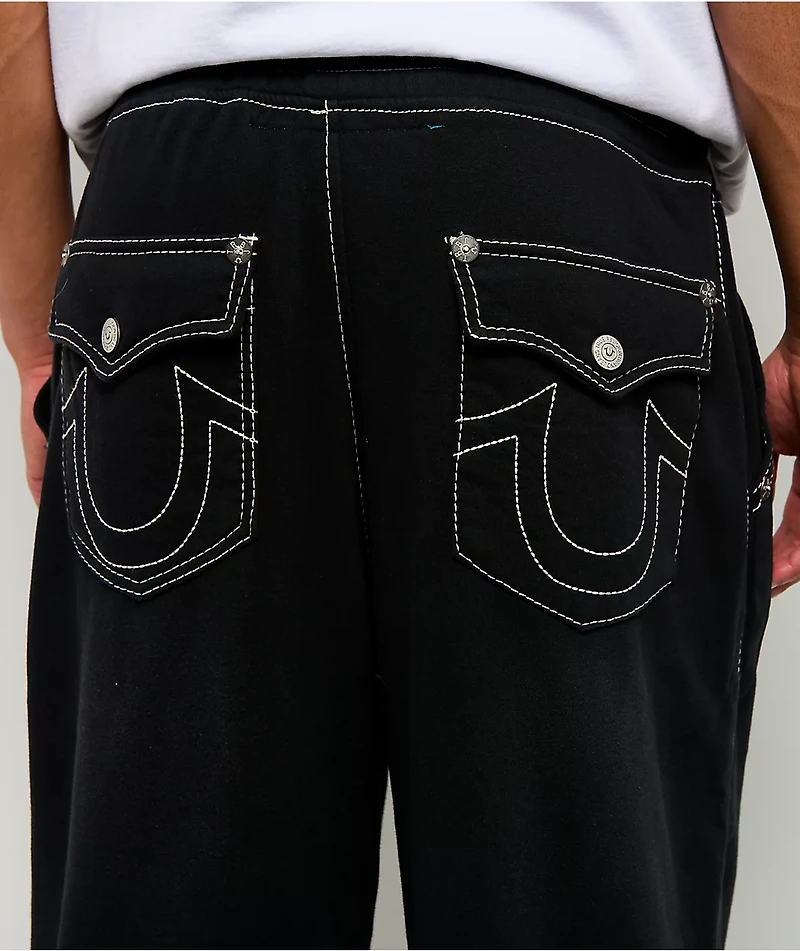 True Religion x Cookies Washed Black Relaxed Sweatpants