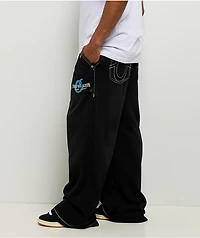 True Religion x Cookies Washed Black Relaxed Sweatpants