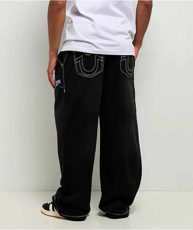 True Religion x Cookies Washed Black Relaxed Sweatpants