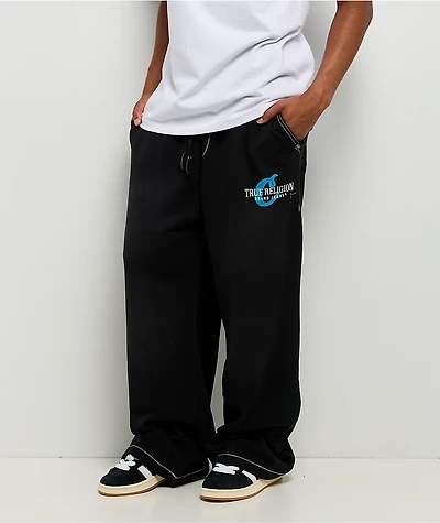 True Religion x Cookies Washed Black Relaxed Sweatpants
