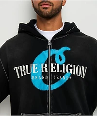 True Religion x Cookies Washed Black Zip Hoodie