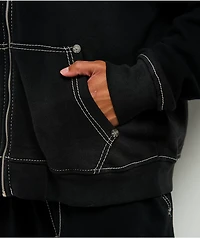 True Religion x Cookies Washed Black Zip Hoodie