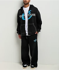 True Religion x Cookies Washed Black Zip Hoodie