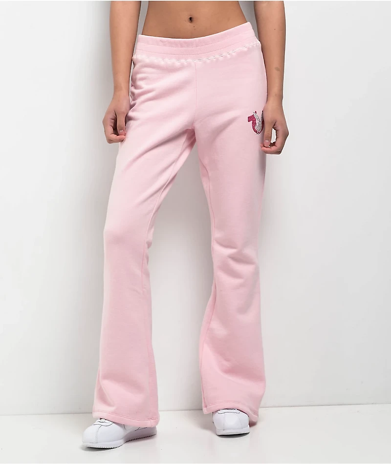 True Religion x Playboy Crystal Pink Bootcut Sweatpants