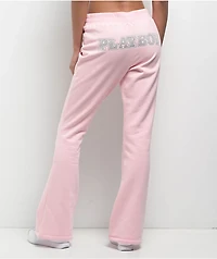 True Religion x Playboy Crystal Pink Bootcut Sweatpants