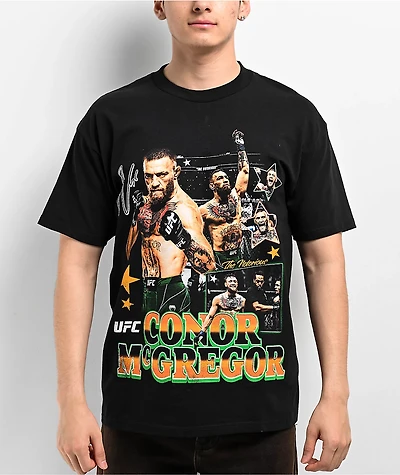 UFC Conor Stars Collage Black T-Shirt