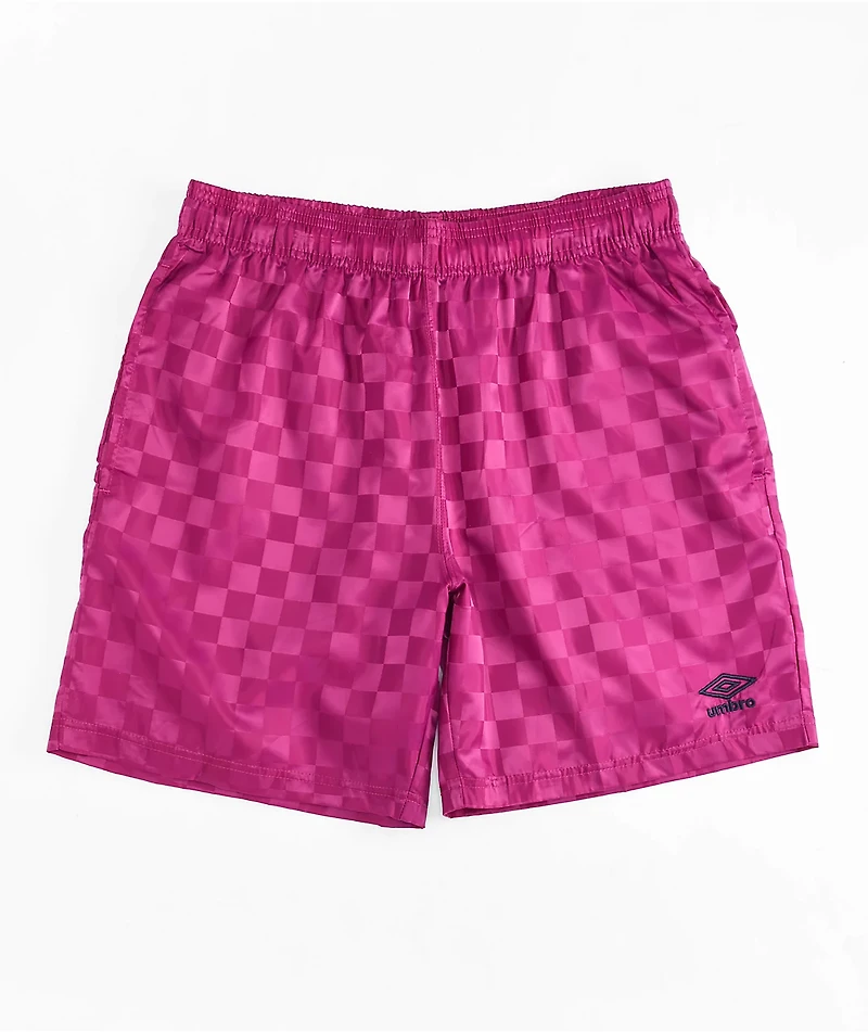 Umbro Magenta Checker Shorts