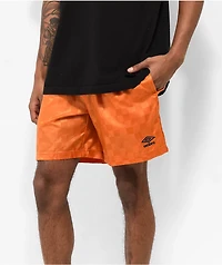 Umbro Orange Checker Shorts