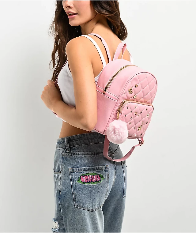 dickies velvet mini backpack Pink Dickies Velvet Mini Backpack
