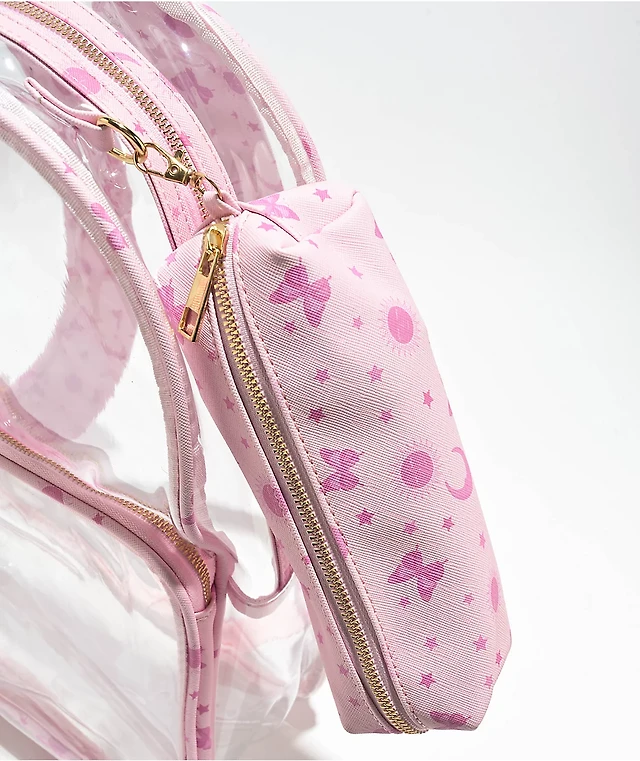 Under1Sky Pink Clear Backpack Liberty Center
