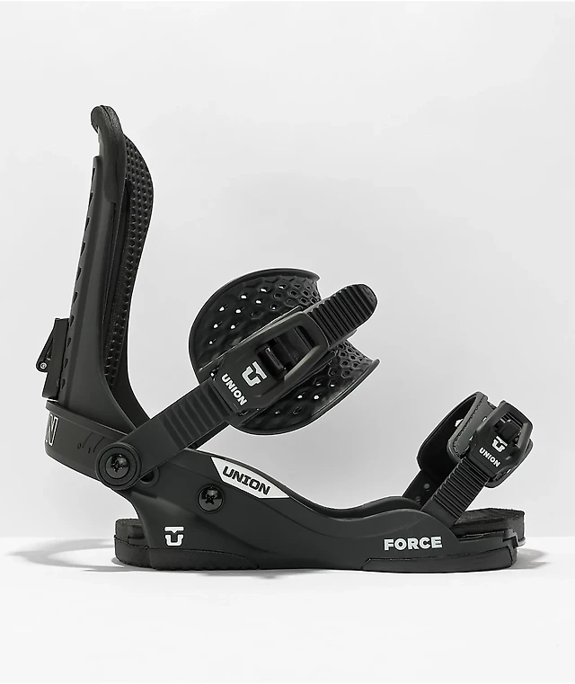 https www.tactics.com union force-snowboard-bindings black Force Snowboard Bindings 2026 The thermoplastic anti Union Force Snowboard Bindings (Closeout)