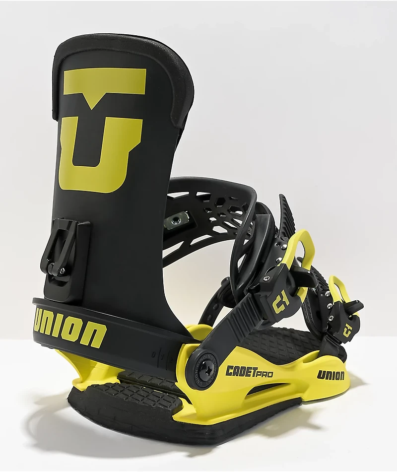 Union Kids Cadet Pro Yellow Snowboard Bindings 2023