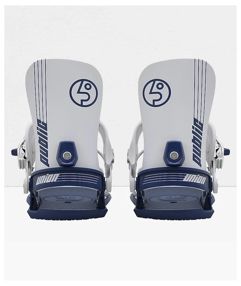 Union x Public Strata White & Blue Snowboard Bindings