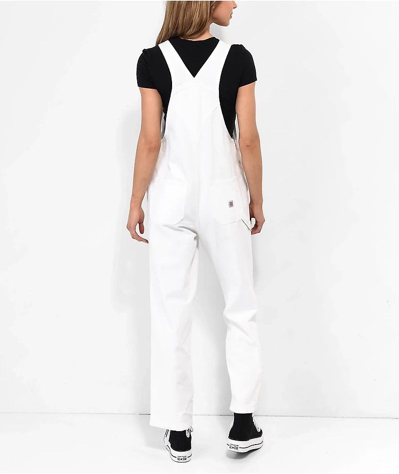Unionbay Siouxie White Denim Overalls