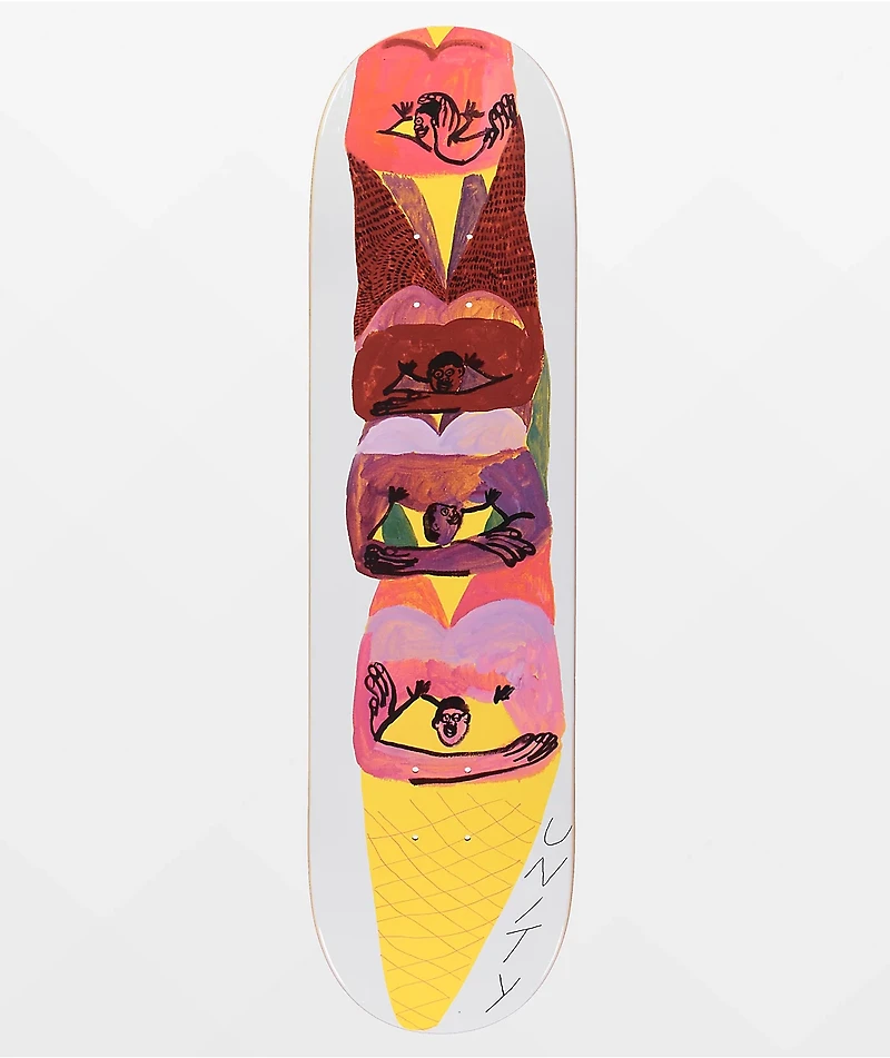 Unity Ice Cream Cone 8.25" Skateboard Deck