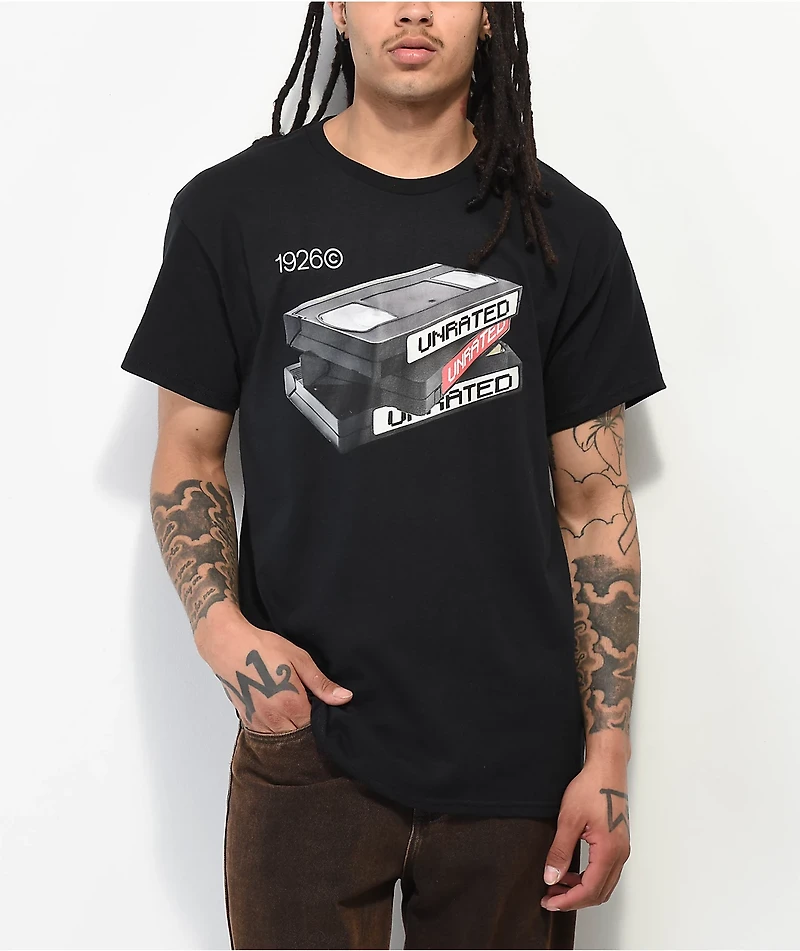 Unrated Home Movies Black T-Shirt