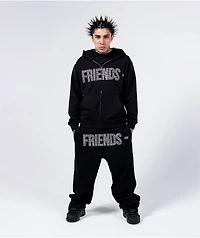 VLONE Friends Black Zip Hoodie
