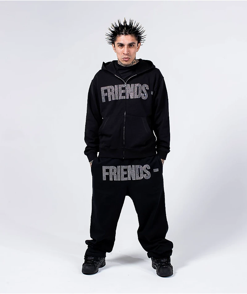 VLONE Friends Black Zip Hoodie