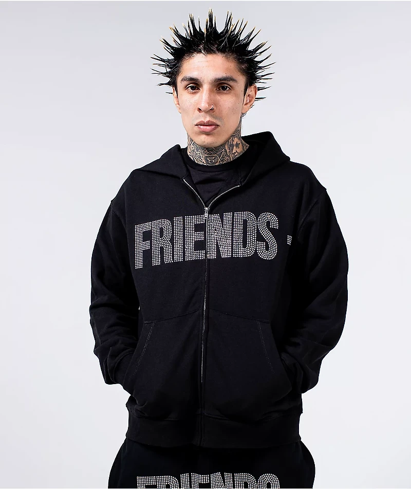 VLONE Friends Black Zip Hoodie