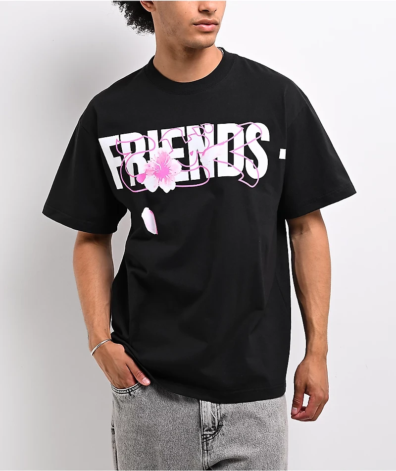 VLONE Friends Flower Black T-Shirt