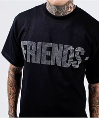 VLONE Friends Rhinestone Black T-Shirt
