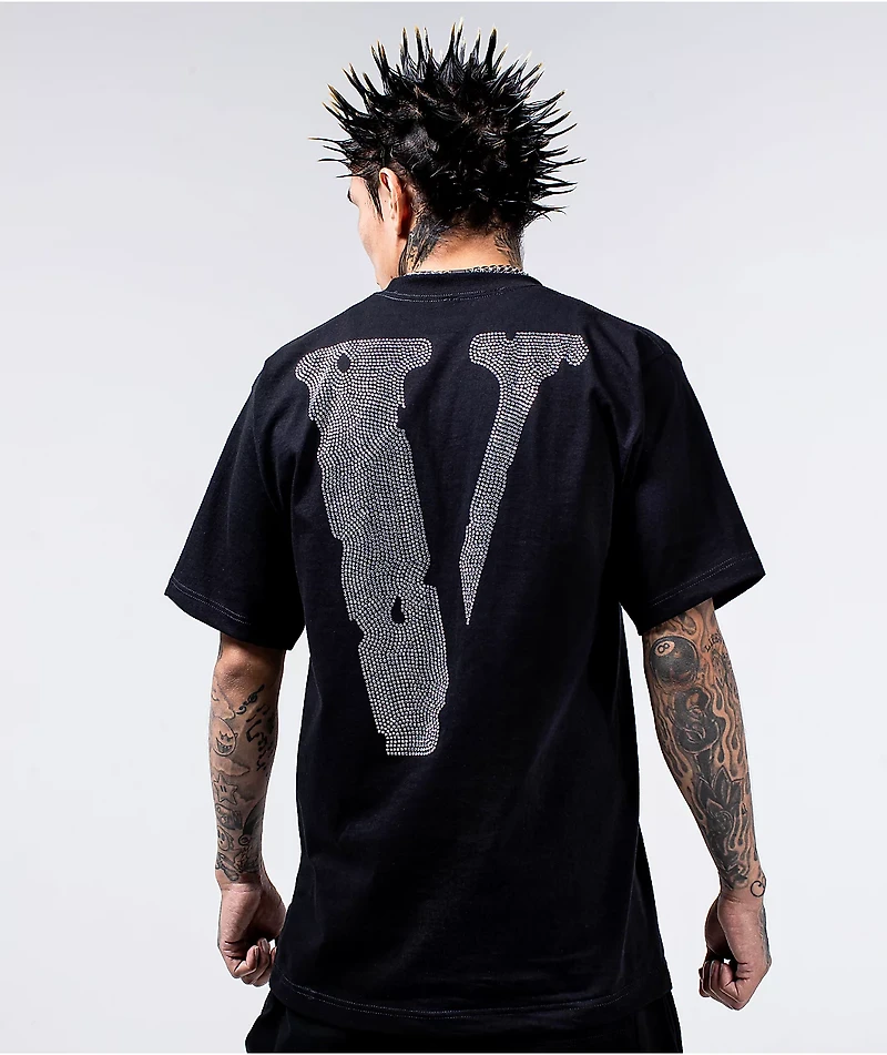 VLONE Friends Rhinestone Black T-Shirt
