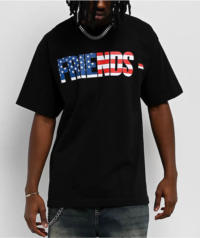 VLONE Friends USA Black T-Shirt