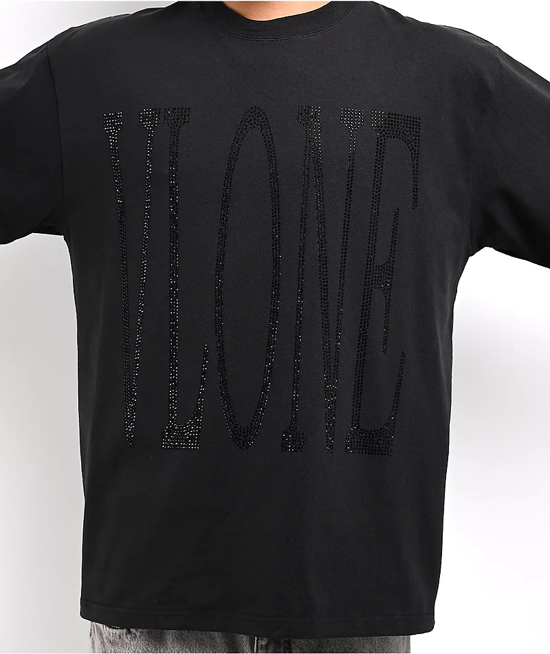 VLONE Murdered Out Rhinestone Black T-Shirt