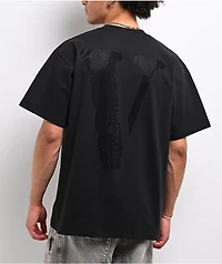VLONE Murdered Out Rhinestone Black T-Shirt
