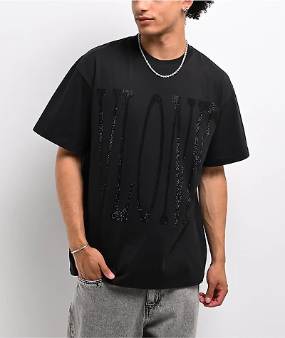 VLONE Murdered Out Rhinestone Black T-Shirt