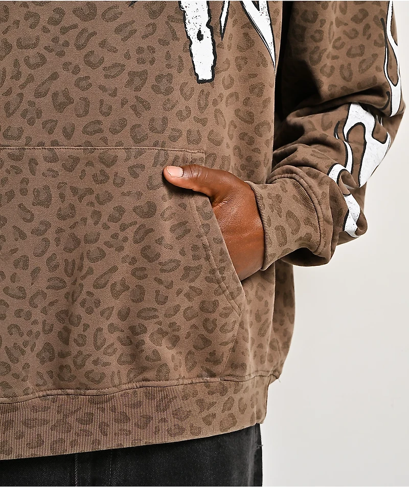 VLONE x LOSTHILLS Leopard Brown Hoodie