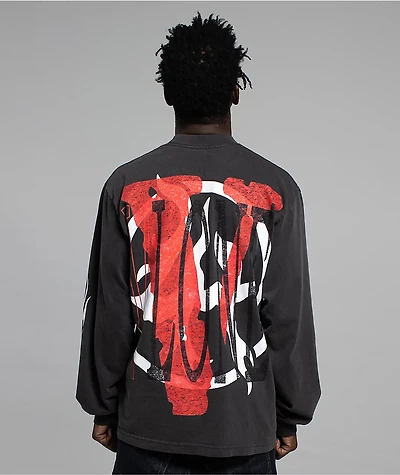 VLONE x LOSTHILLS Smoke Black Long Sleeve T-Shirt