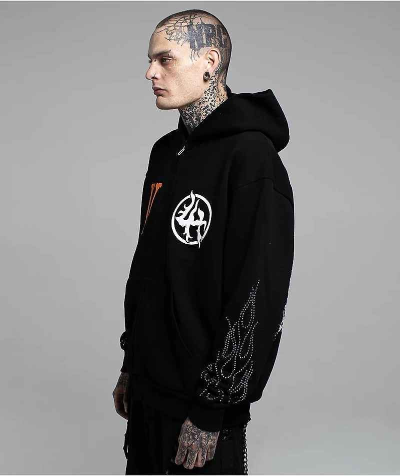 VLONE x LOSTHILLS Stones Black Zip Hoodie