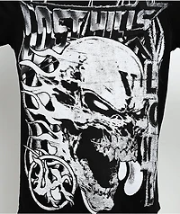 VLONE x Lost Hills Skull Black Thermal Long Sleeve T-Shirt