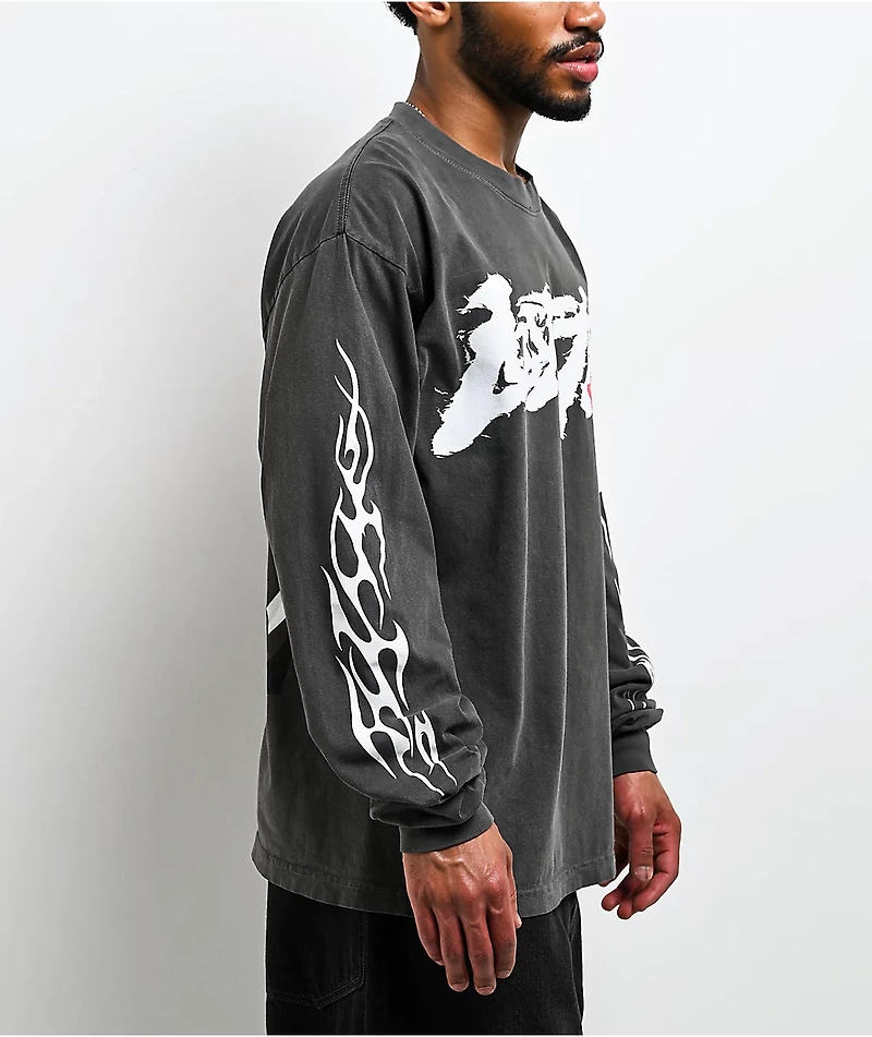 VLONE x Lost Hills Smoke Black Thermal Long Sleeve T-Shirt