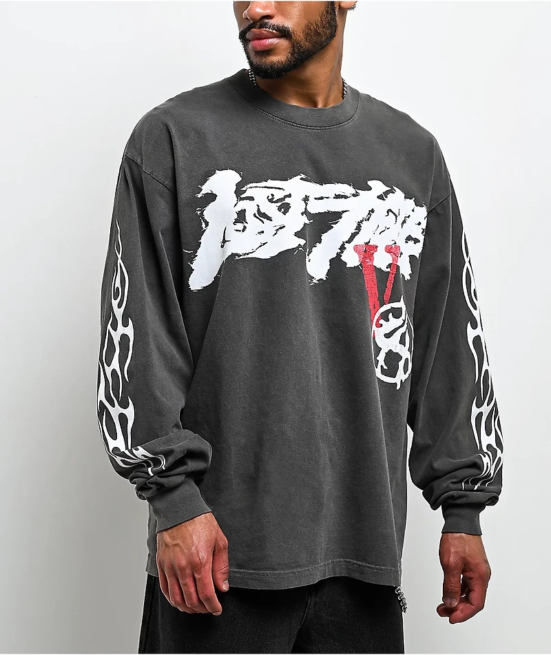 VLONE x Lost Hills Smoke Black Thermal Long Sleeve T-Shirt