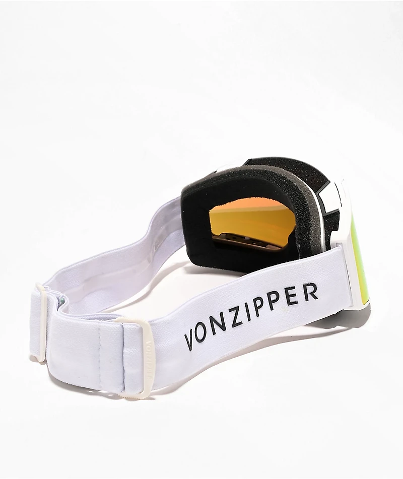 VONZIPPER Capsule White & Fire Chrome Snowboard Goggles