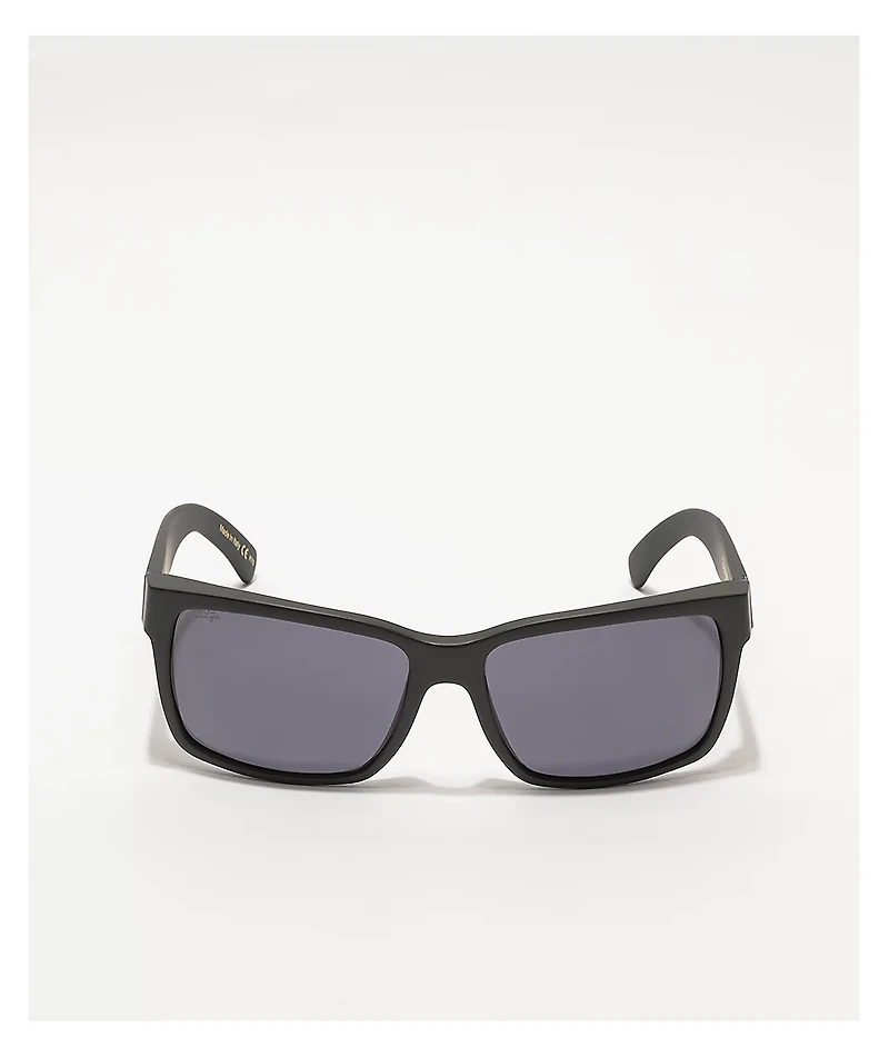 VONZIPPER Elmore Black Satin & Grey Polarized Sunglasses