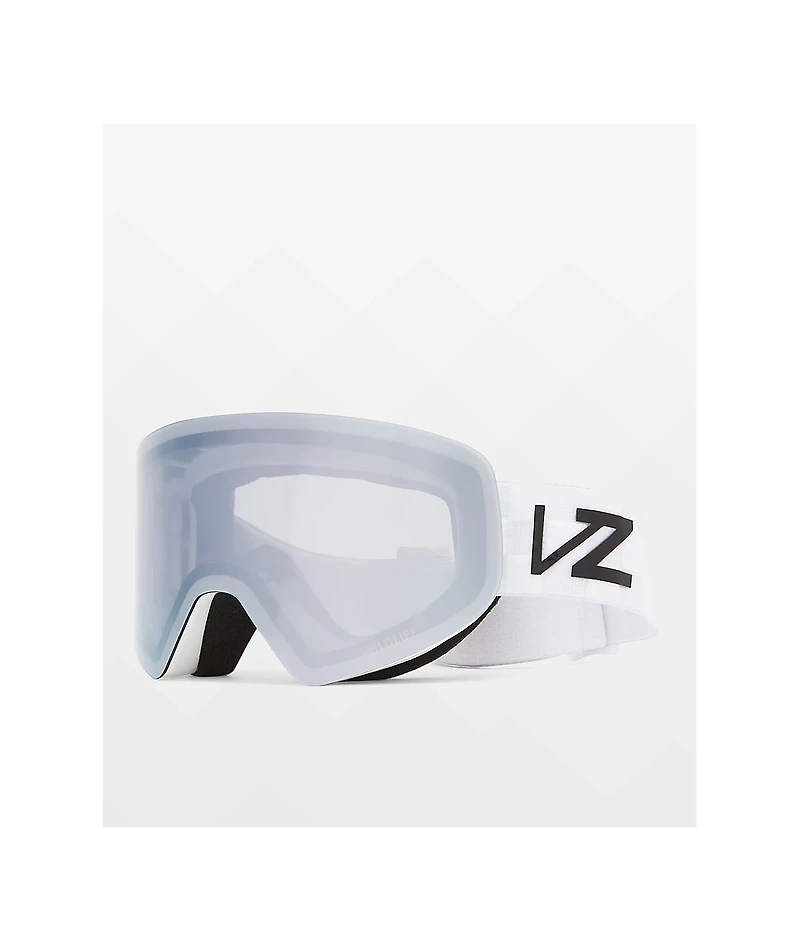 VONZIPPER Encore White & White Gloss Chrome Snowboard Goggles