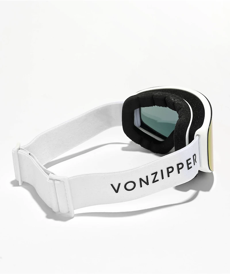 VONZIPPER Encore White Gloss & Fire Chrome Snowboard Goggles