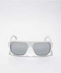 VONZIPPER Roller White Satin & Chrome Sunglasses