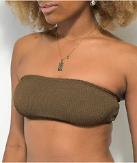VYB Reckless Brown Bandeau Bikini Top